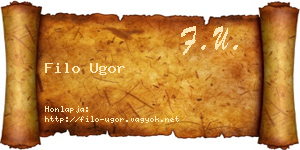 Filo Ugor névjegykártya